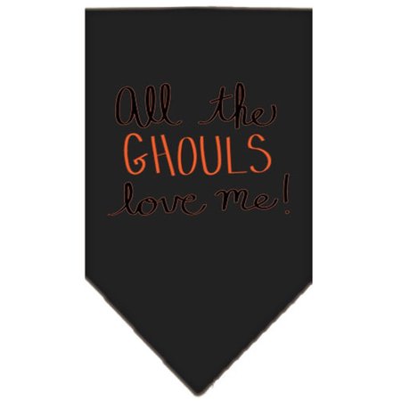 MIRAGE PET PRODUCTS All the Ghouls Screen Print BandanaBlack Large 66-172 LGBK